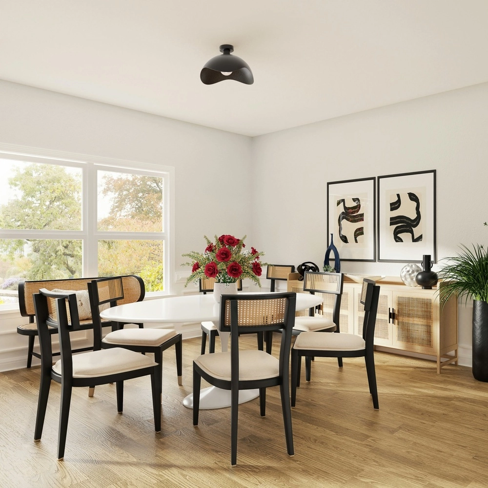 Design plafondlamp Volta Ø 40cm - golvend - zwart Masterlight 8718121395746