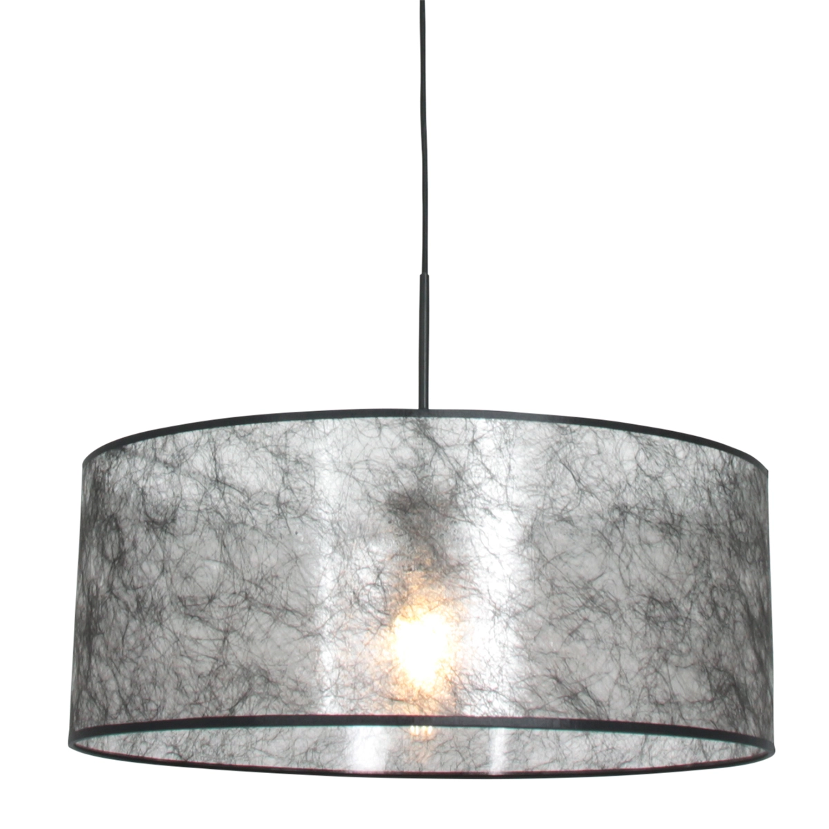 Hanglamp Sparkled 50cm met zwart transparante kap Hanglamp Sparkled 50cm met zwart transparante kap