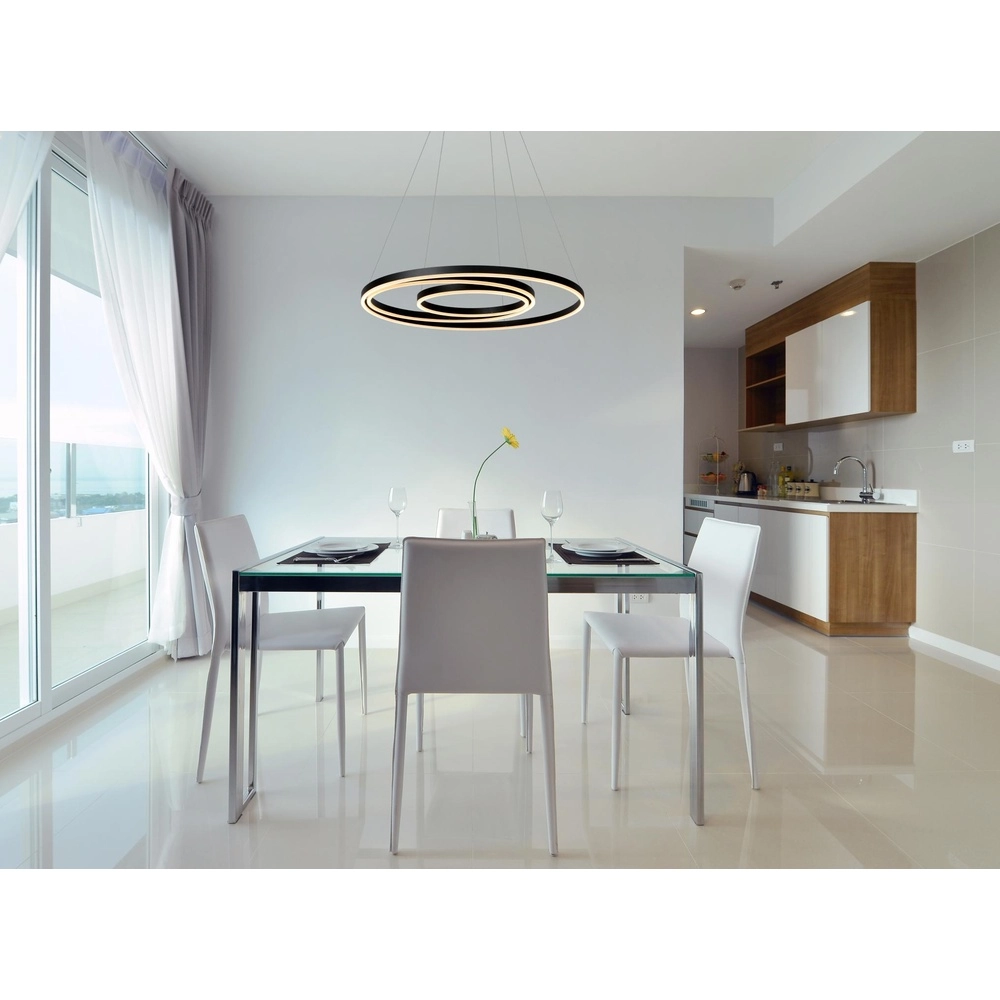 Moderne hanglamp Triniti dimbaar zwart Lucide 5411212460714