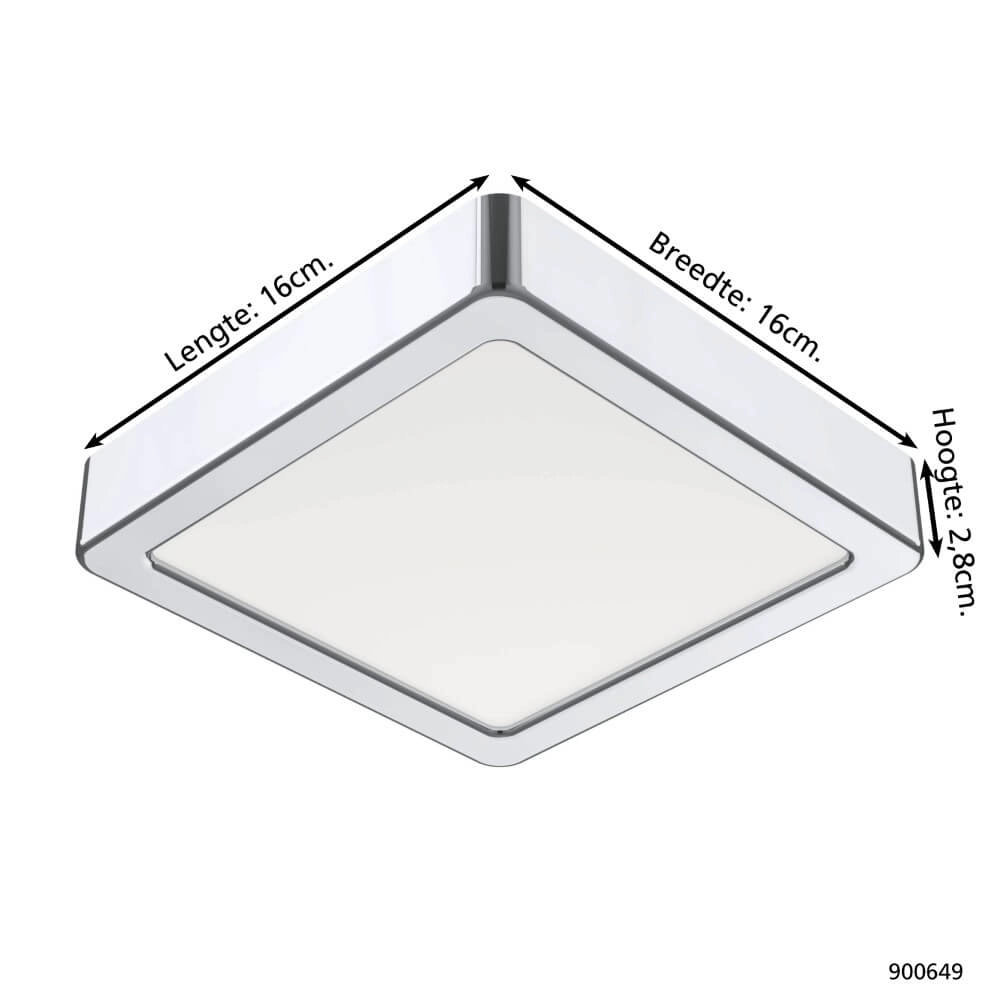 Badkamer lamp Fueva 5 IP44 - Chroom - 16cm Eglo 9008606245321