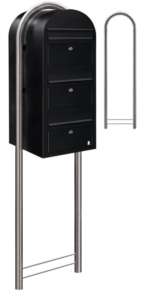 Brievenbus Trio 9005 Struktuurzwart Bobi 6417237015310