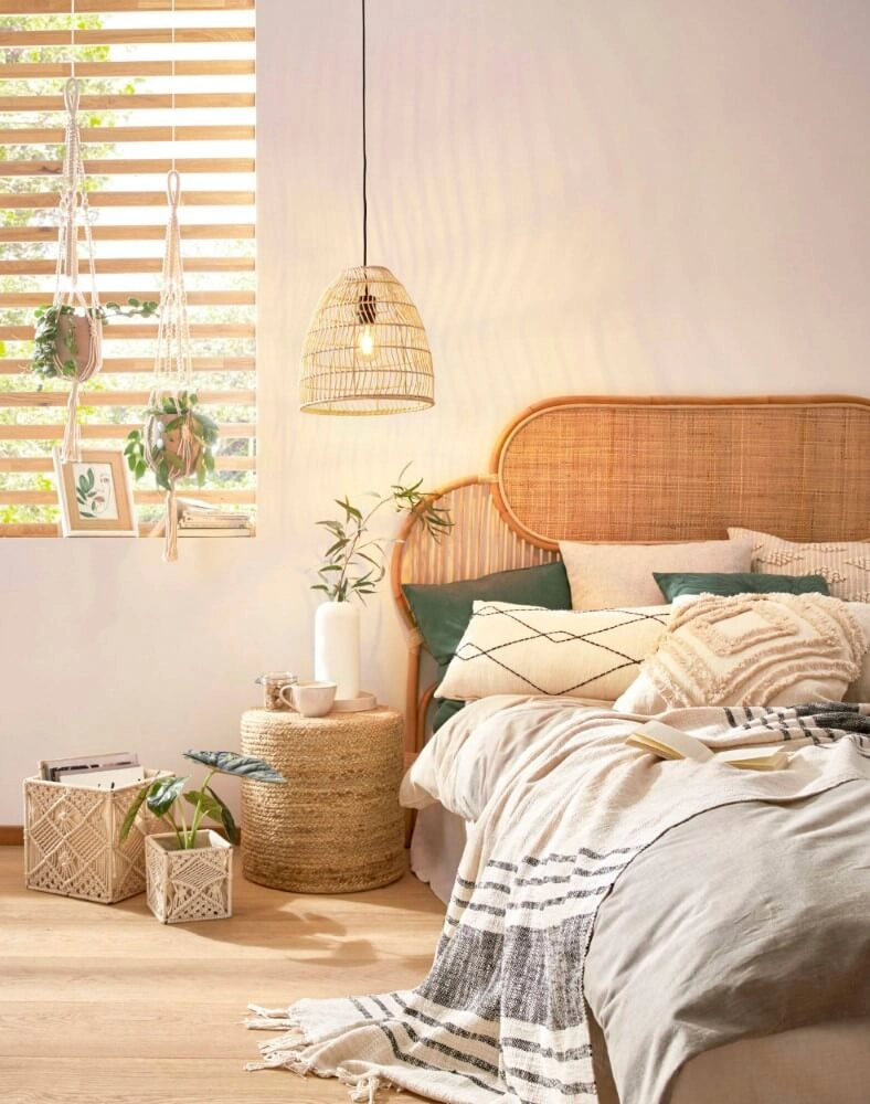Rieten hanglamp Ayesgarth Ø 33cm Eglo 9002759438661