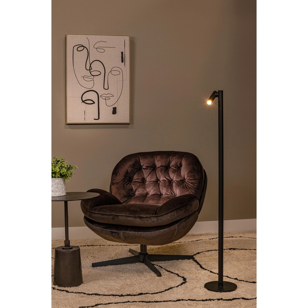 Oplaadbare leeslamp Antrim zwart IP54 Lucide 5411212272256