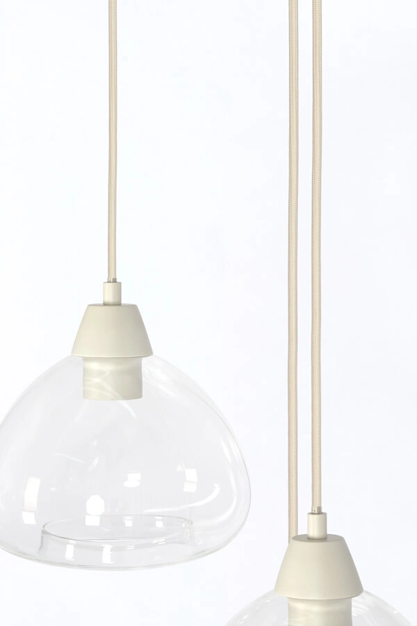 3-lichts hanglamp Bisho crème design Ø 30cm Light & Living 8717807743307