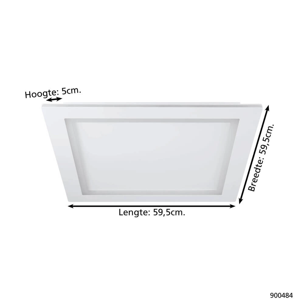 Vierkante plafondlamp Padrogiano-Z wit Eglo 9008606244195