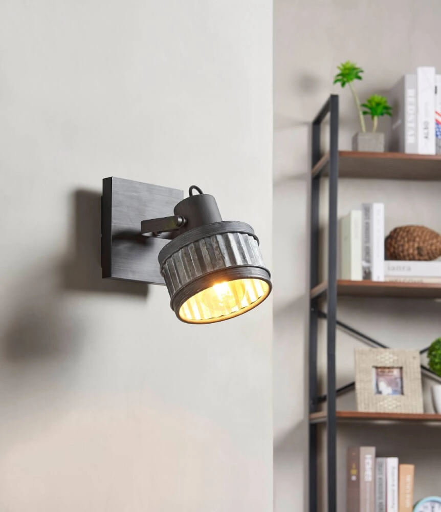 Antiekgrijze opbouwspot Turrock Eglo 9002759434441