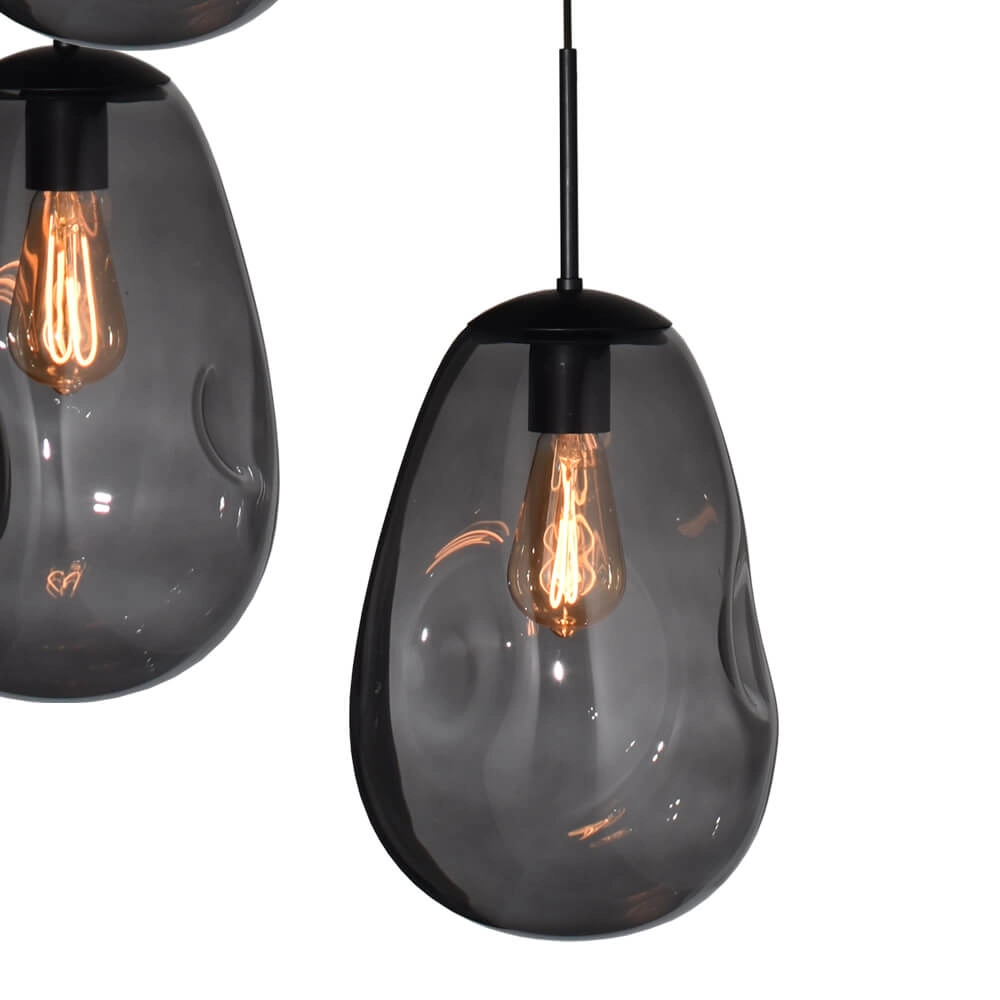 Vide hanglamp Lava 5x smoke glas Ø 22,5cm Masterlight 8718121286563