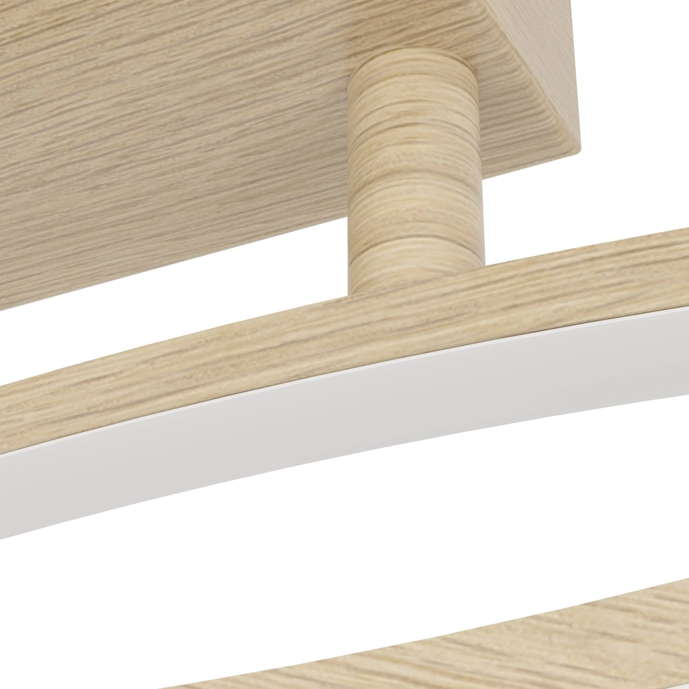 Led plafondlamp Grisolia 84cm - houtlook Eglo 9008606316168