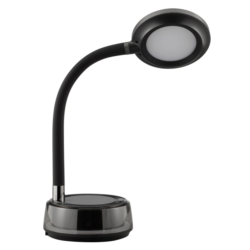 Bureaulamp Moonglow zwart met klok Brilliant 4004353460685