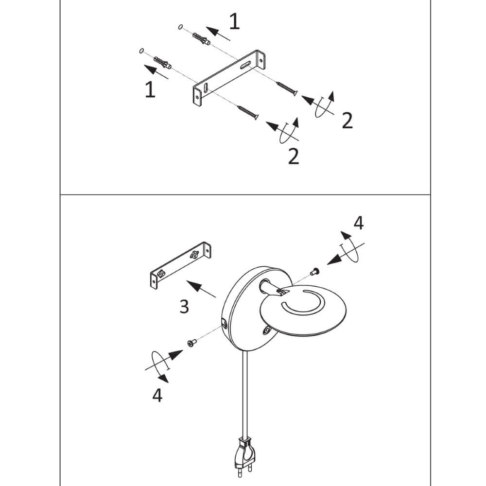 Wandspot Zenith 12cm metaalgrijs Steinhauer 8712746116359