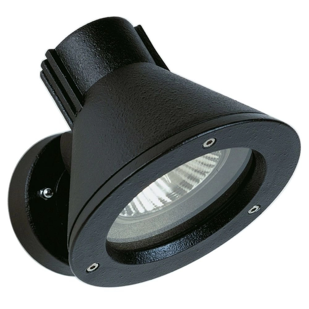 Zwarte wandspot buiten Orientable 15cm Zwarte wandspot buiten Orientable 15cm