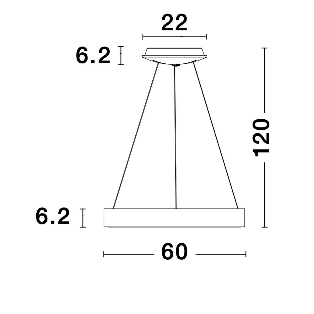 Hanglamp Rando Thin goud Ø 60cm Lyora 5212017420237
