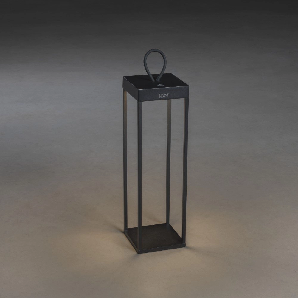 Zwarte terraslamp Ravello oplaadbaar KonstSmide 7318307812756