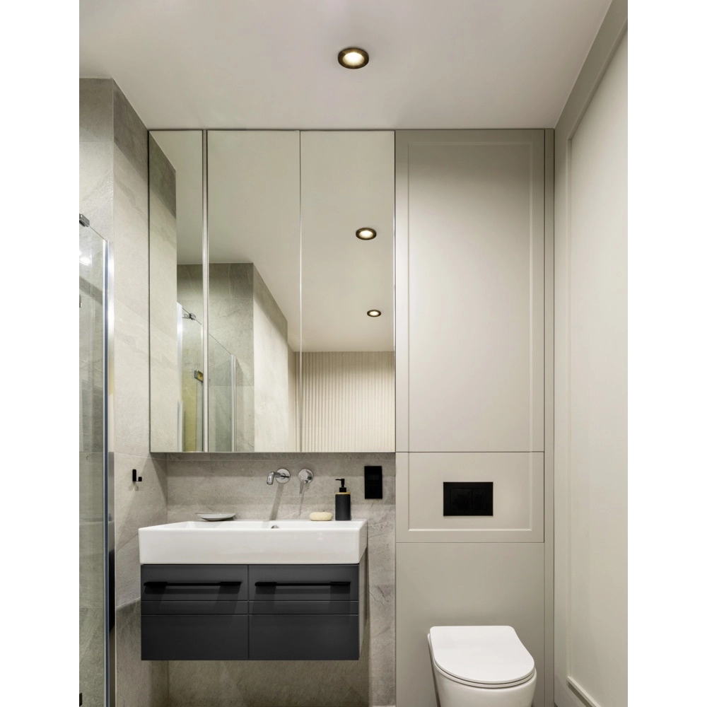 Set van 3 inbouwspots Salabate zwart Ø 8,8cm IP65 Eglo 9008606358892