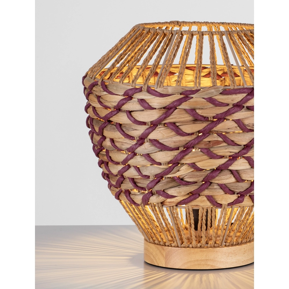 Table lamp Mapi Ø 29cm red with brown Lyora 5212017477507