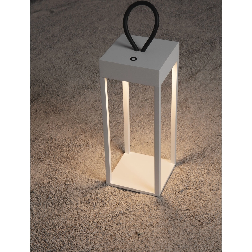Witte tafellamp Lucia oplaadbaar Witte tafellamp Lucia oplaadbaar
