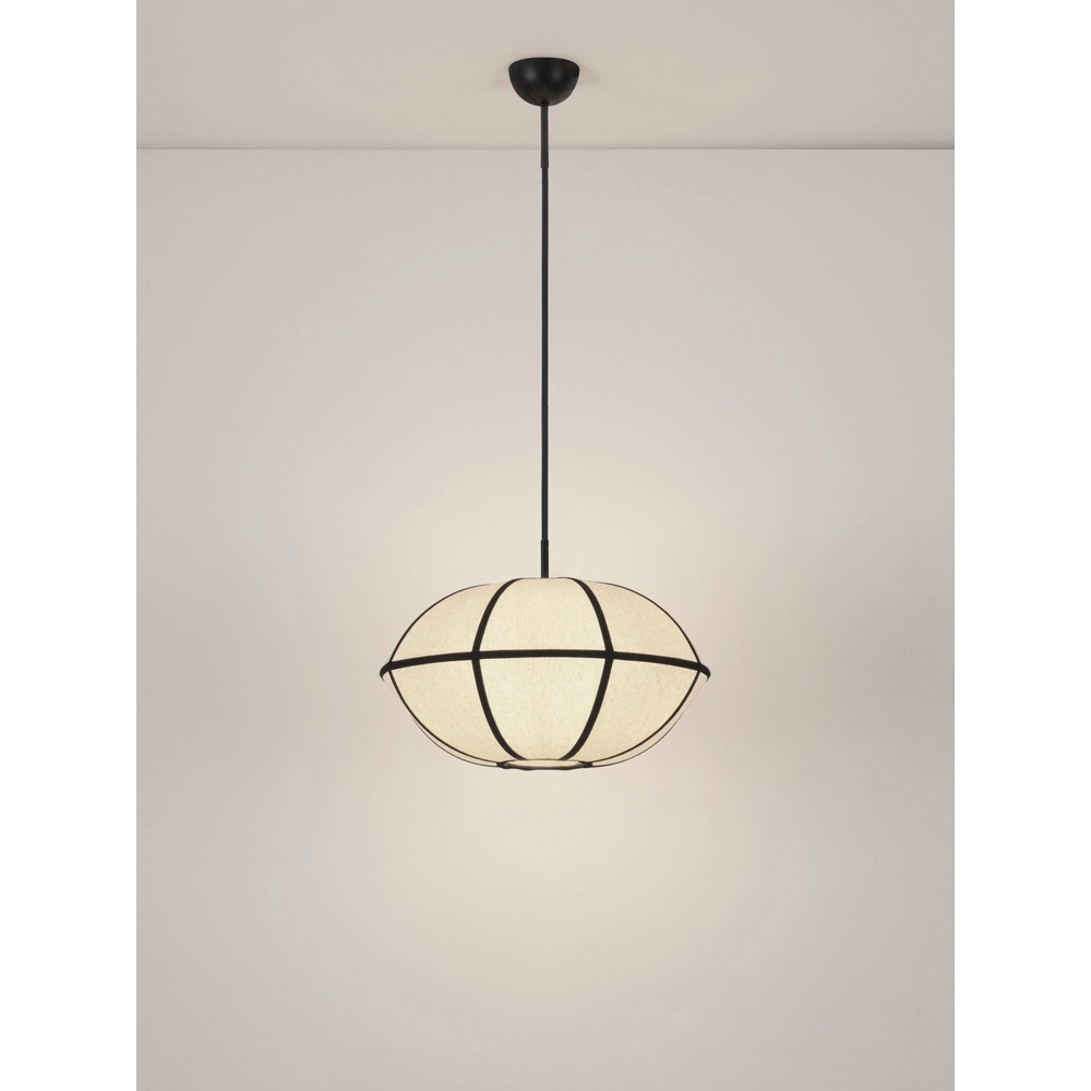 Hanglamp Brera zwart met wit Ø 45cm Lyora 5212017493569
