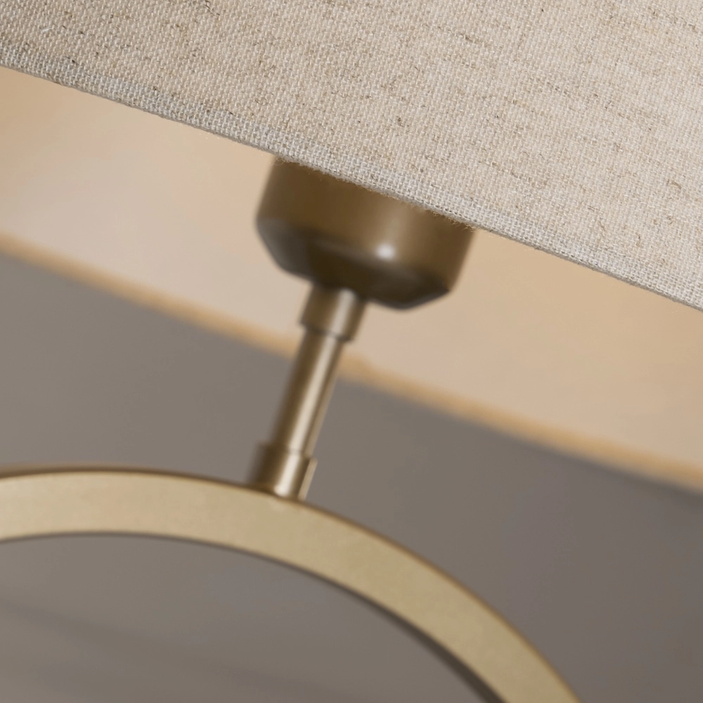 Tafellamp Elegant brons met creme kap Searchlight 5053423305851