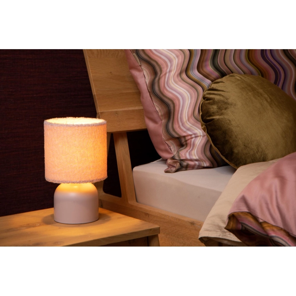 Tafellamp Woolly roze Lucide 5411212105882