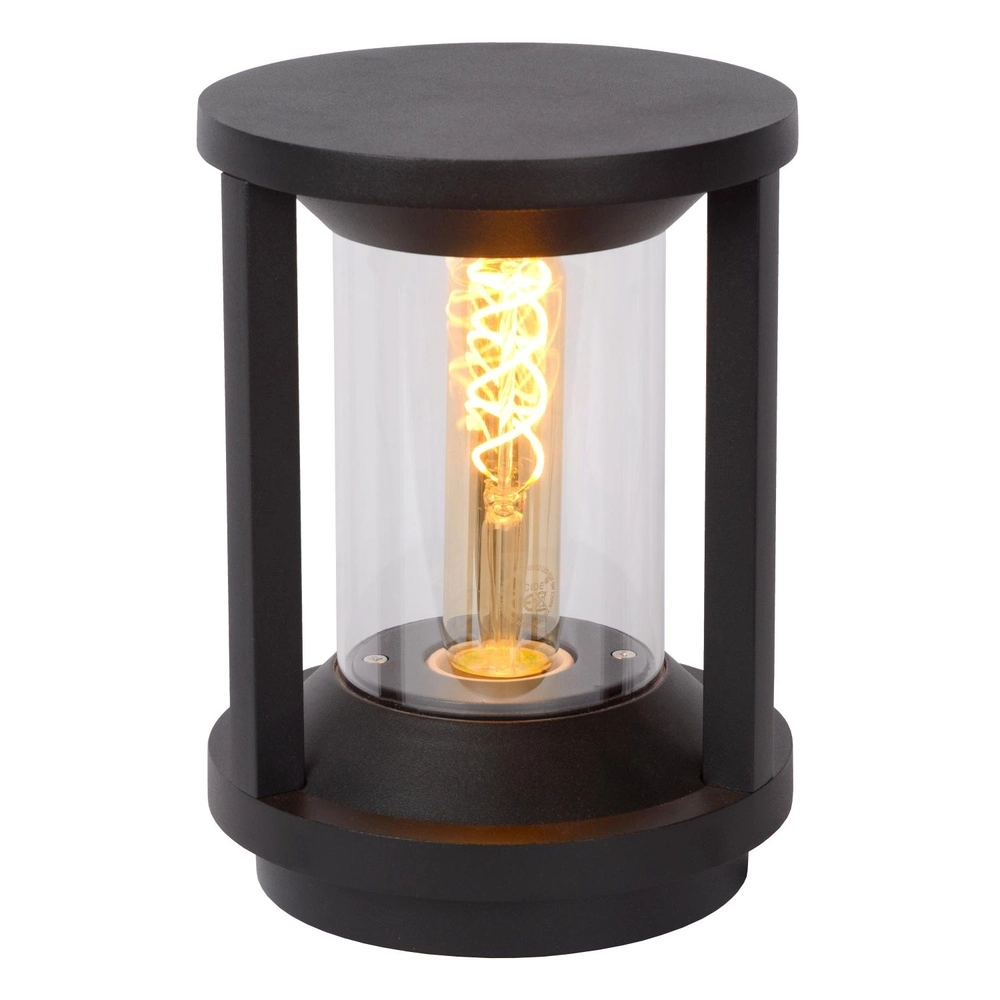 Sokkellamp 22cm Cadix zwart IP65 Lucide 5411212151902