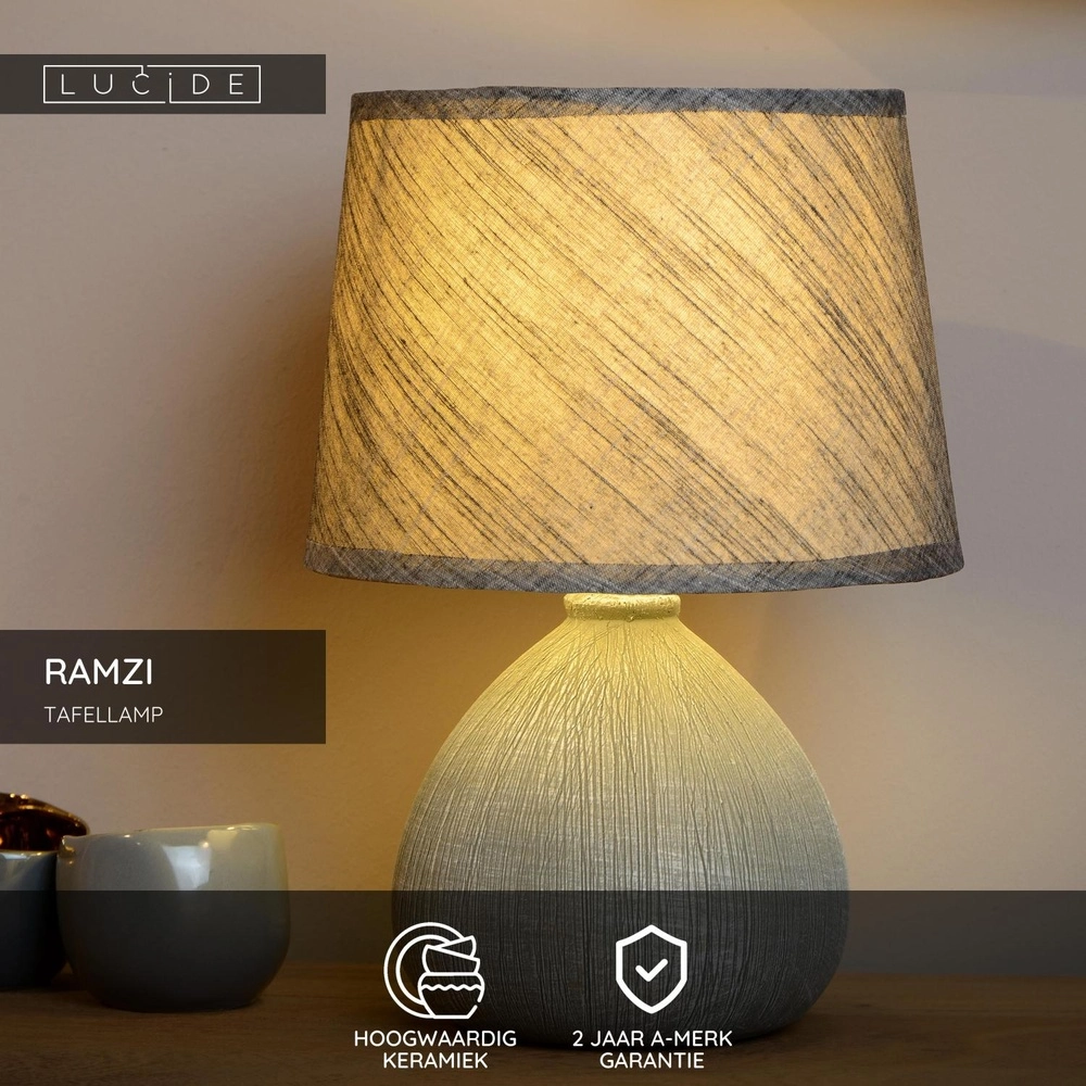 Schemerlamp Ramzi grijs Lucide 5411212470164
