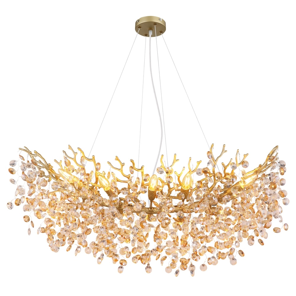 Hanglamp Queena goud 100cm Globo 9007371528691