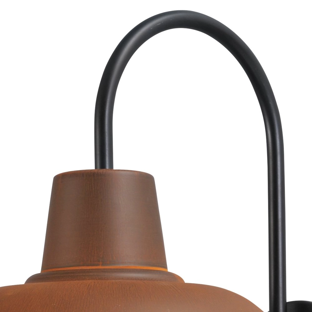 Roestbruine wandlamp Industria 33cm roestbruin met zwart Masterlight 8718121235806