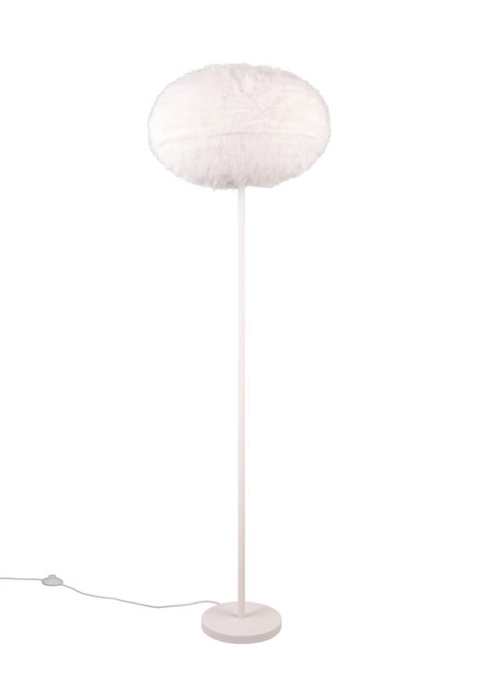 Stoffen vloerlamp Furry crème Ø 50cm