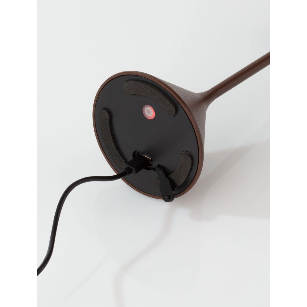 Tafellamp Dalt roestbruin oplaadbaar met USB Lyora 5212017477040