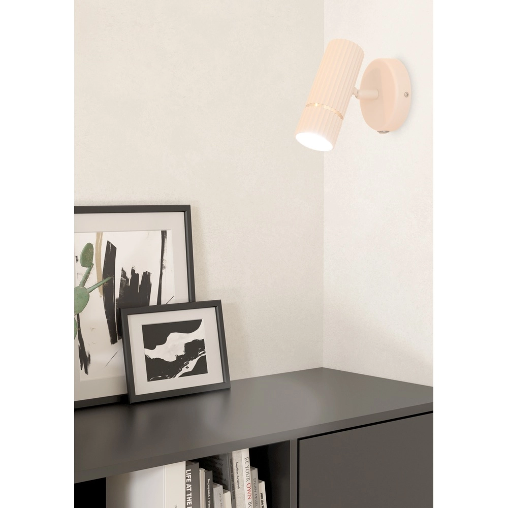 Zand muurspotje Caminia GU10 - met schakelaar Eglo 9008606312504