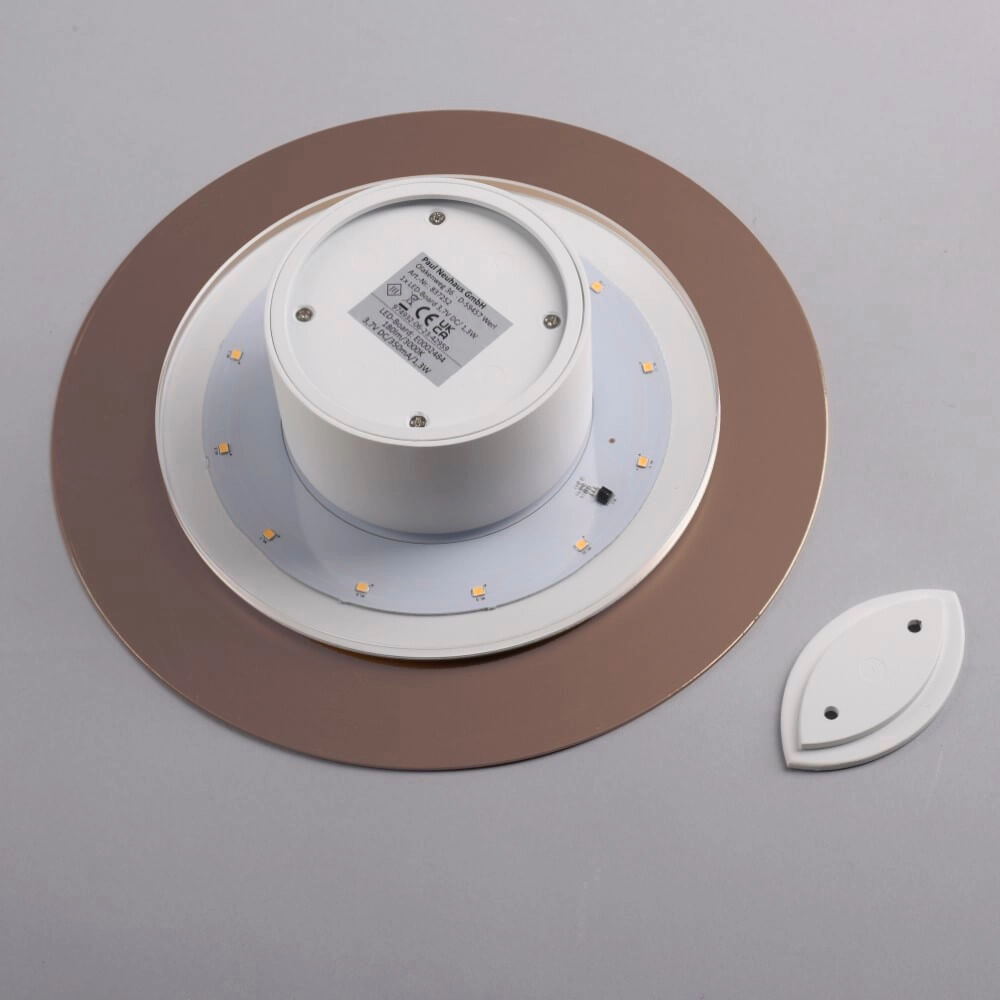 Design wandlamp Akku Puntua Ø 25cm hout Paul Neuhaus 4012248375792