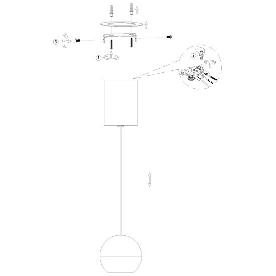 Led pendel Belluno messing met glas Steinhauer 8712746183917