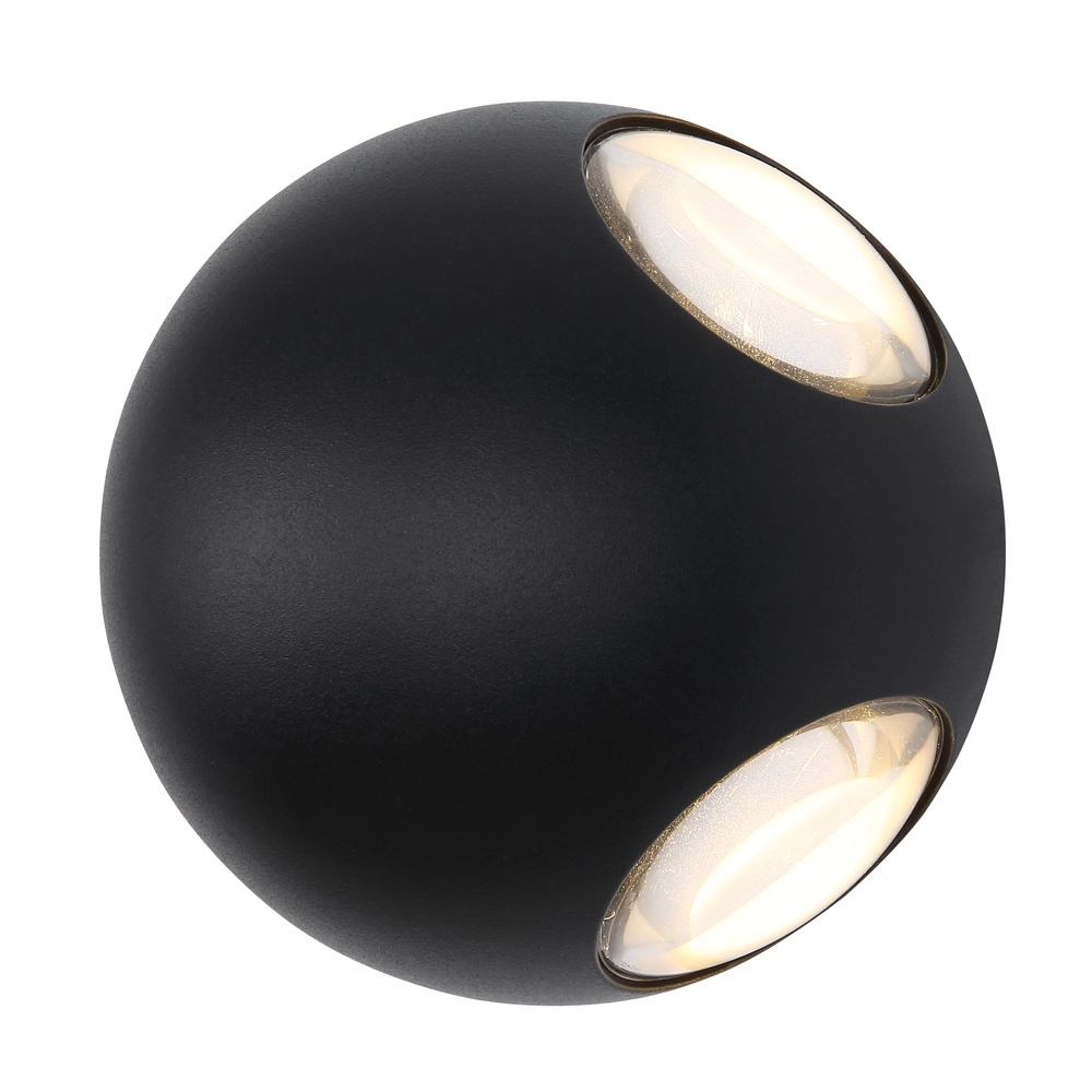 Ronde wandlamp Slice zwart