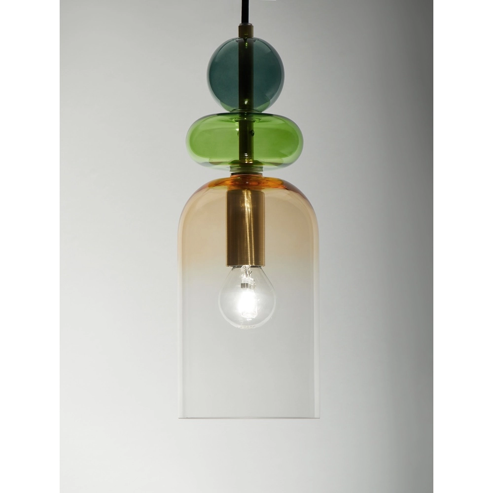 Gekleurde hanglamp Murano oranje