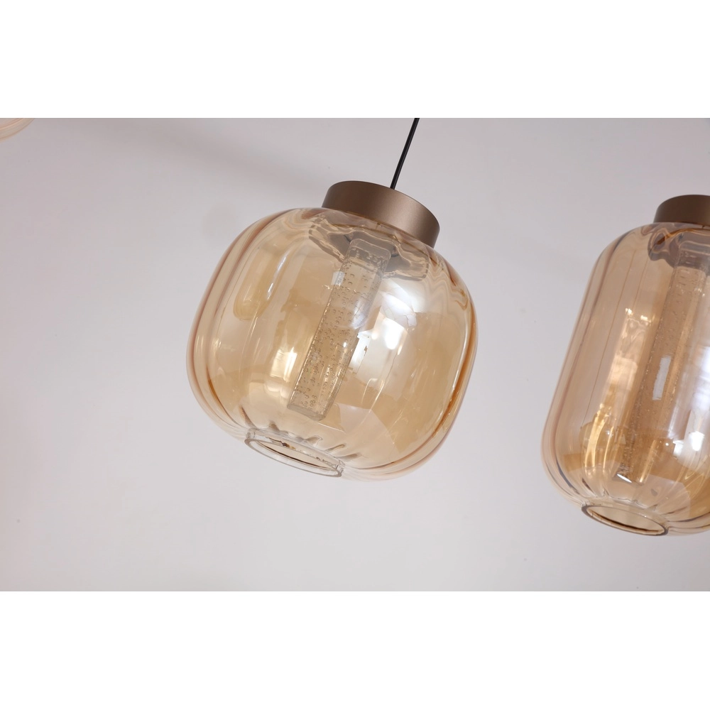 Design hanglamp Lille met amber glas Searchlight 5053423299457