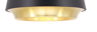 Design hanglamp Santiago Ø 35cm zwart met goud Artdelight 8719831734931