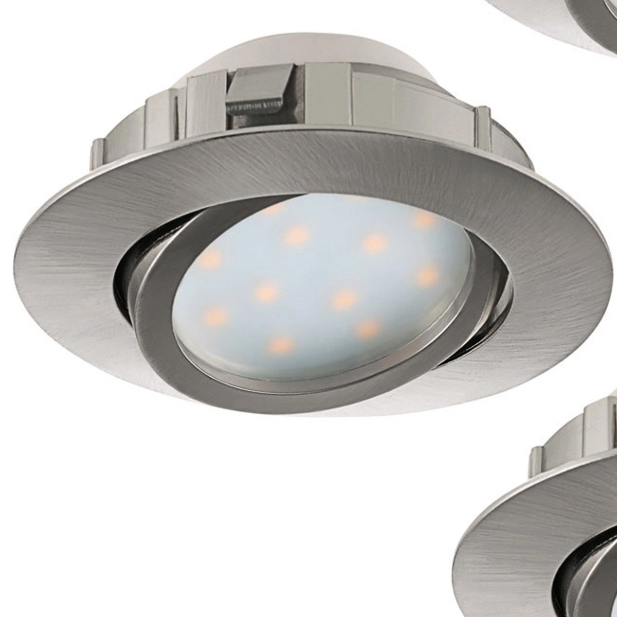 Led plafondspot Pineda Round (3x) 3x6w - 3000K - 8,4cm nikkel Eglo 9002759958534