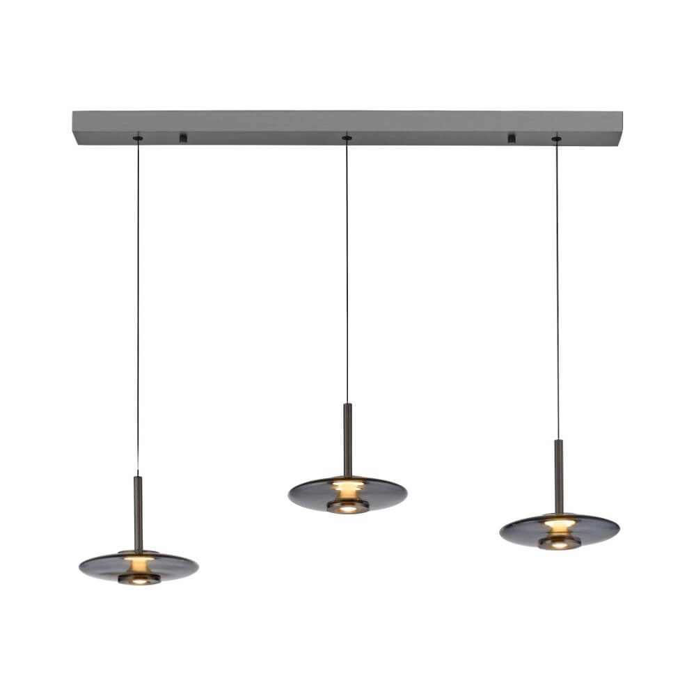 Hanglamp 3-lichts Pure Vitrum design grijs Paul Neuhaus 4012248382646