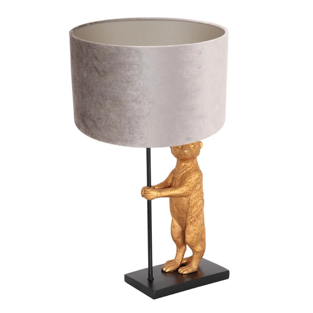 Schemerlamp Animaux met grijs velvet Steinhauer 8712746151831
