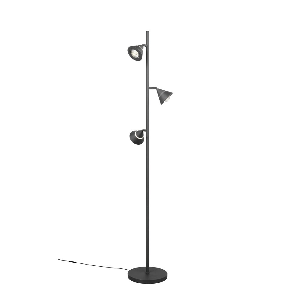Vloerlamp Romeo zwart Trio 4017807675399