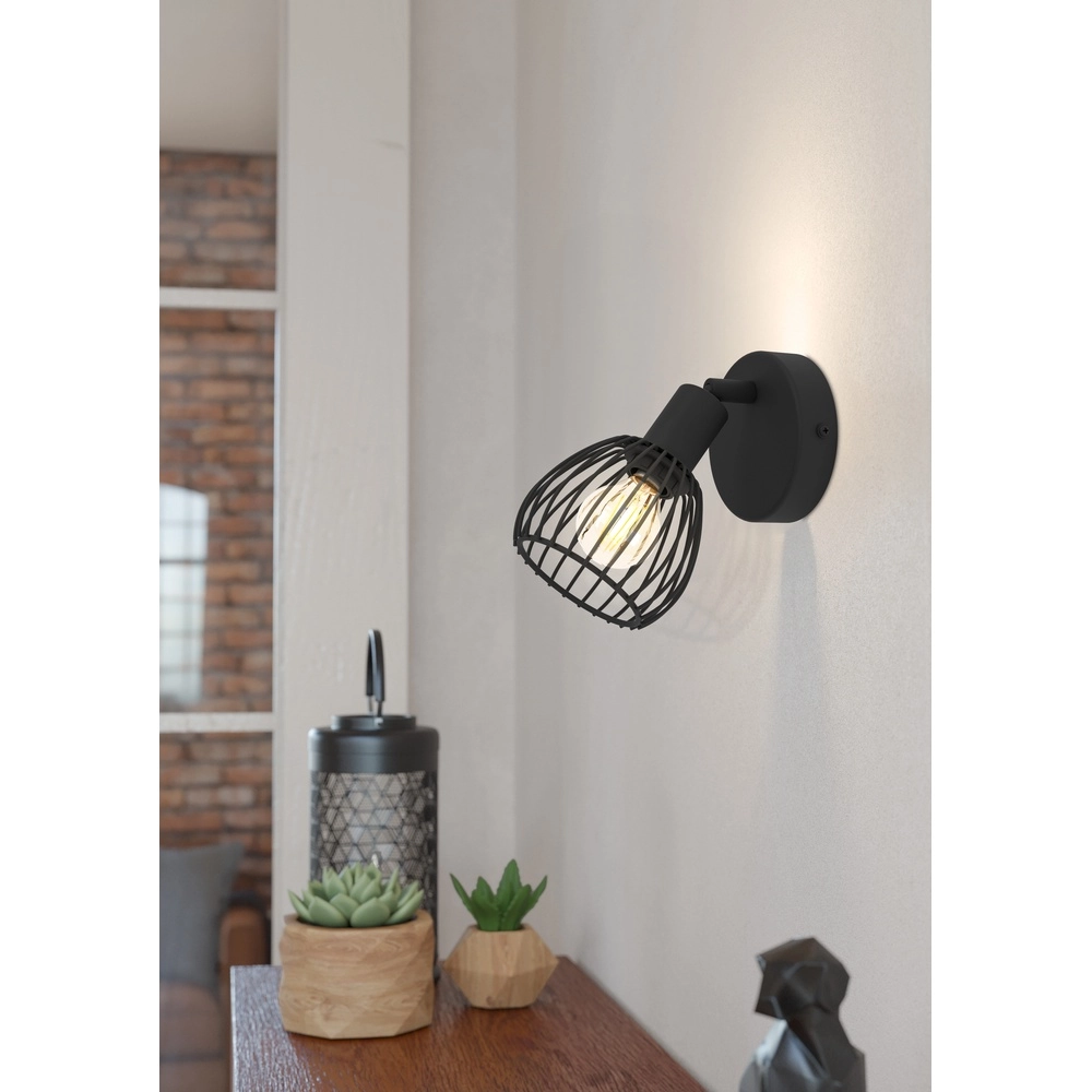 Draadlamp spotje Sonnino zwart - E14 Eglo 9008606306022