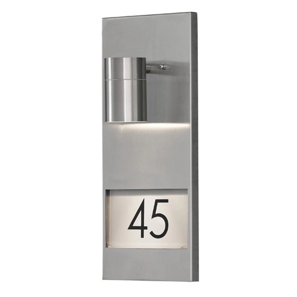 Wandspot Modena Adress RVS met huisnummer Wandspot Modena Adress RVS met huisnummer