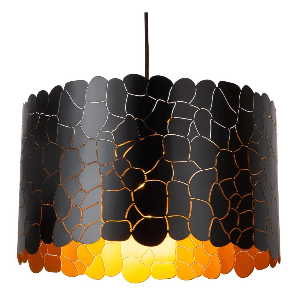 Hanglamp Almelo zwart met gouden binnenkant Ø 40cm Lucide 5411212211897