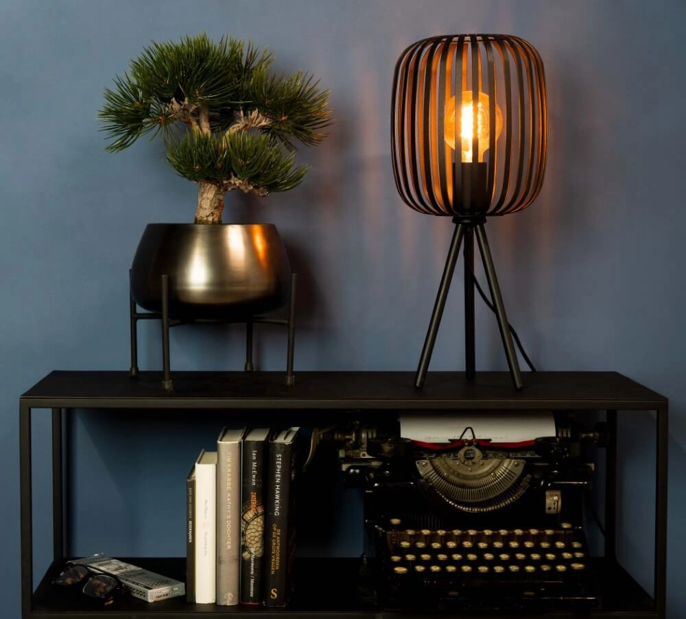 Zwarte tafellamp Romazzina Ø 20cm Eglo 9008606244485