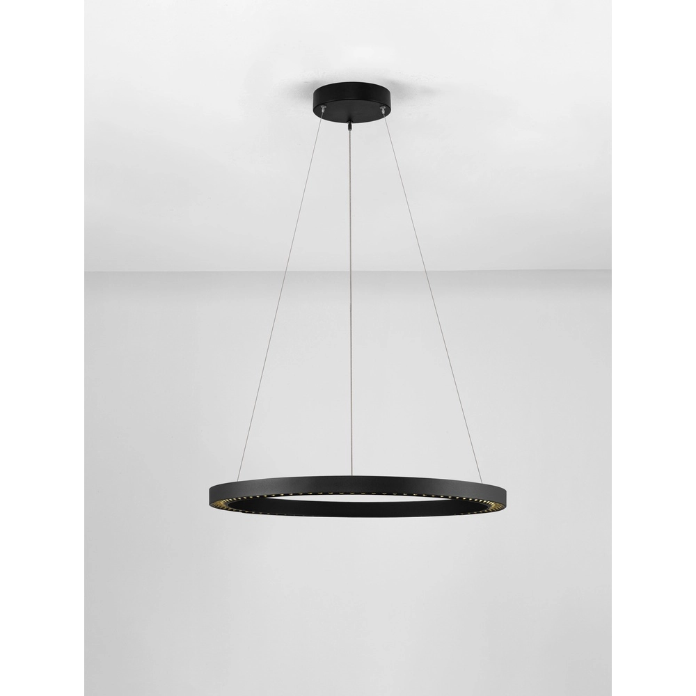 Round pendant lamp Deos black Lyora 5212017463722