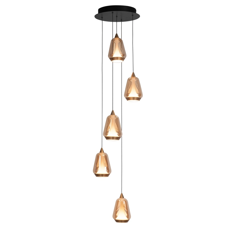 Design hanglamp Tromba 5-lichts rond