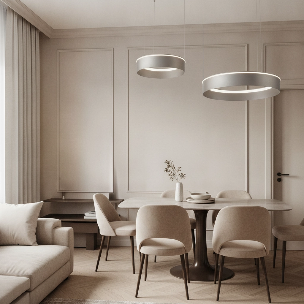 Moderne hanglamp Olivia dubbel nikkel