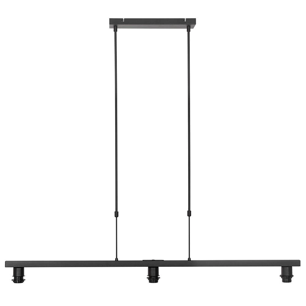 Hanglamp 3-lichts Vidrio zwart met amber glas Steinhauer 8712746173727
