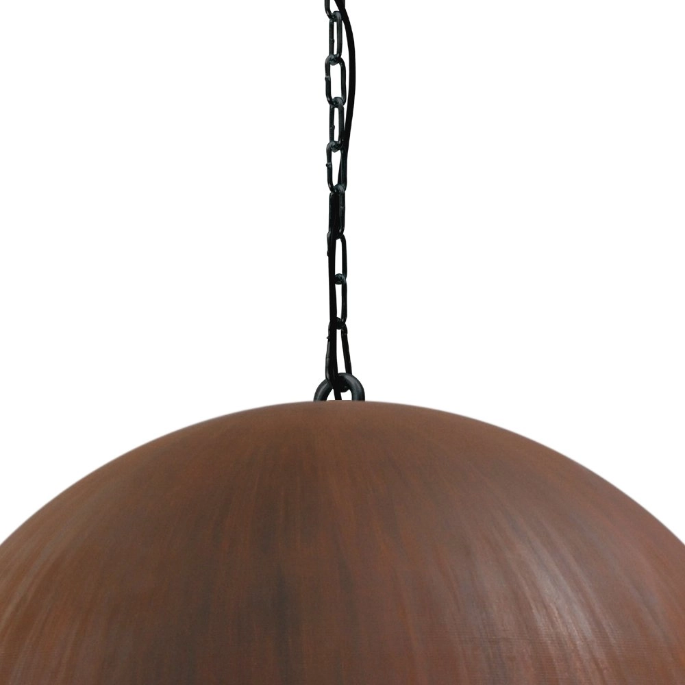 Roestige stoere hanglamp Industria Rust 60 roestbruin met wit Masterlight 8718121101446