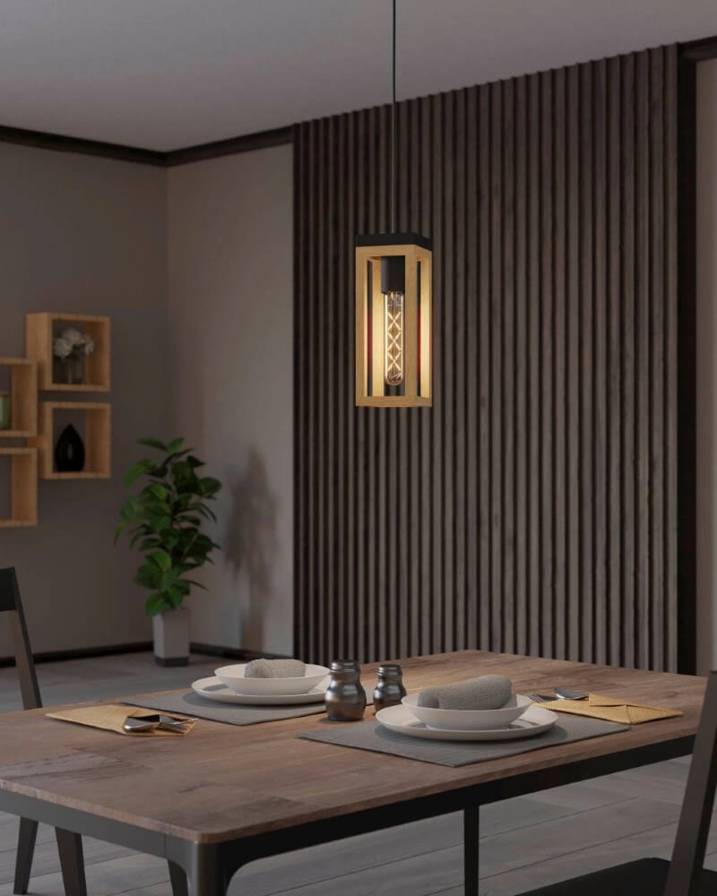 Houten hanglamp Nafferton Eglo 9002759437435